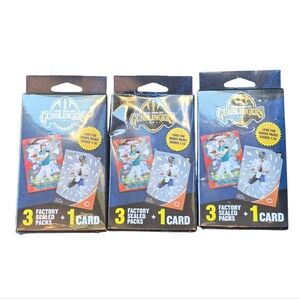 3pc Gunslingers Football Trading Cards : 3 Factory Sealed Packs + 1 Card Box